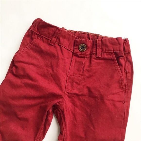 H&M red casual pants  EUC 12-18 months - Picture 2 of 6